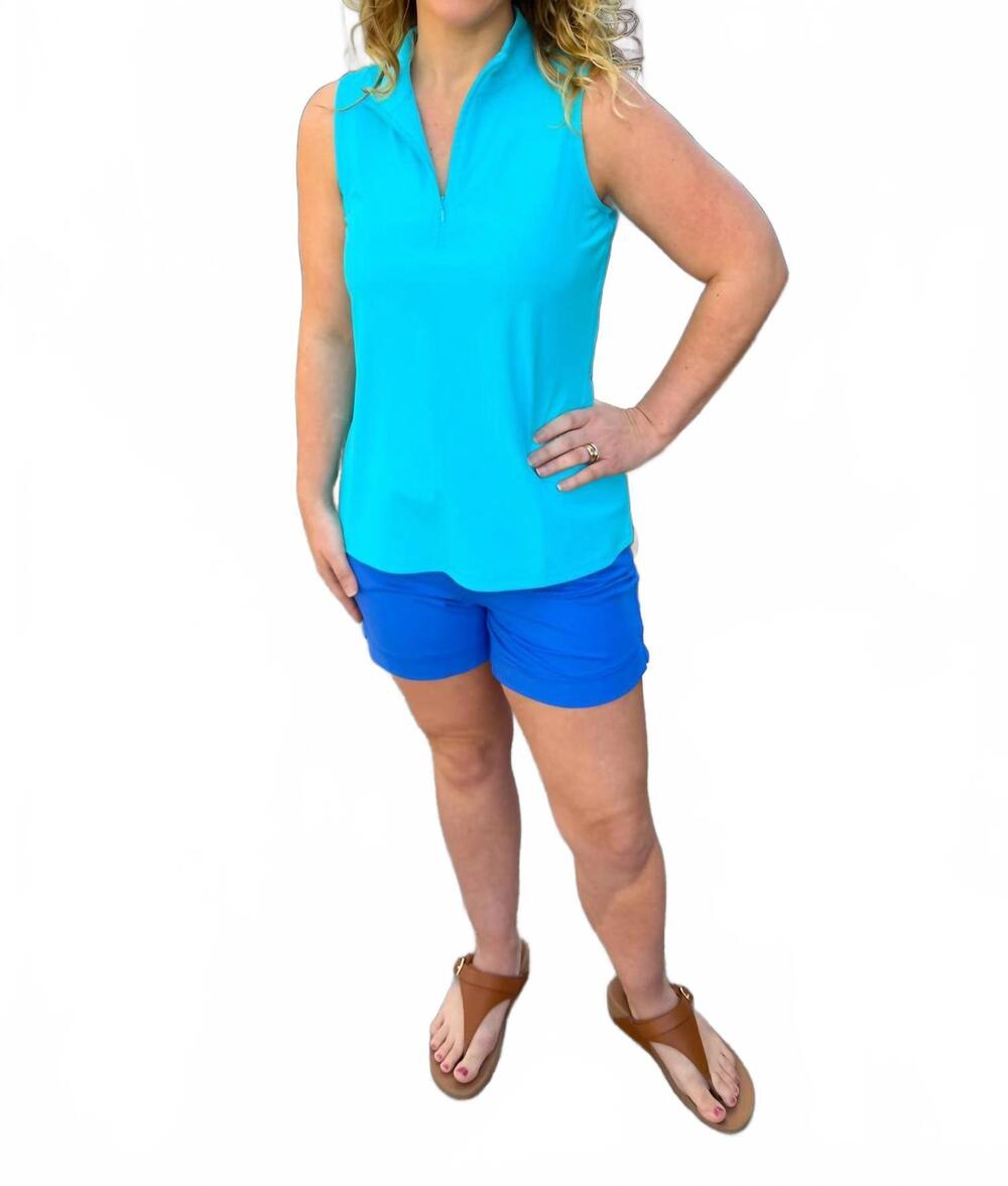 NEW LULU-B high waist pull-on shorts with pockets in light blue